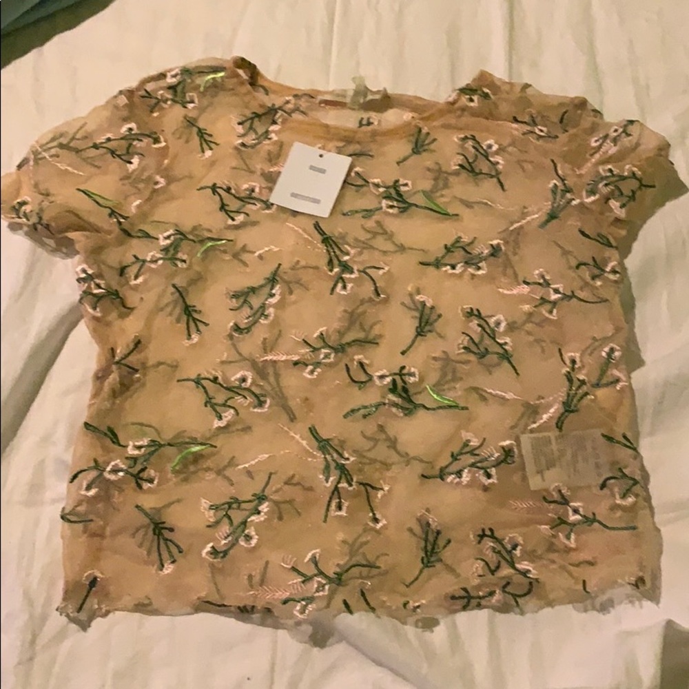 See through floral urban outfitters shirt size s